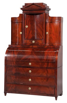 Lot 148 - Northern European Mahogany Bureau Bookcase...