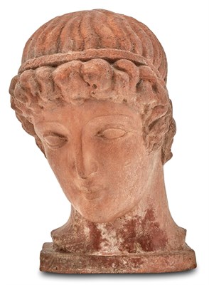Lot 16 - French Art Deco Terracotta Head of a Male...
