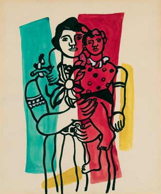 Lot 49 - Fernand Leger French, 1881-1955 Mere et Enfant,...
