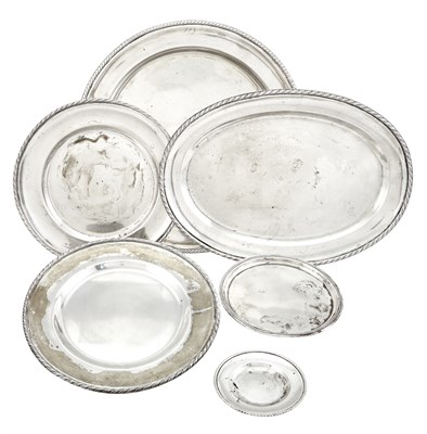 Lot 211 - Group of Italian Silver Trays and Chargers...