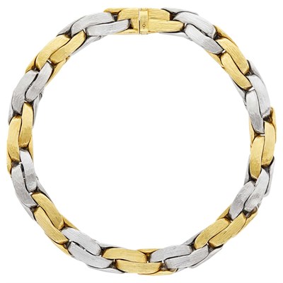 Lot 34 - Two-Color Gold Link Necklace