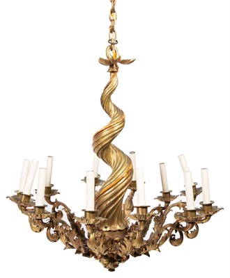 Lot 172 - Rococo Style Gilt-Bronze Twelve-Light...