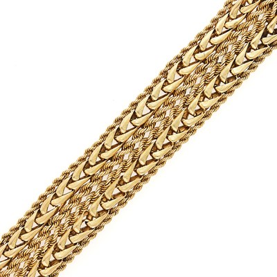 Lot 2268 - Wide Gold Bracelet