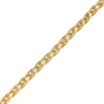 Lot 2148 - Braided Gold Bracelet
