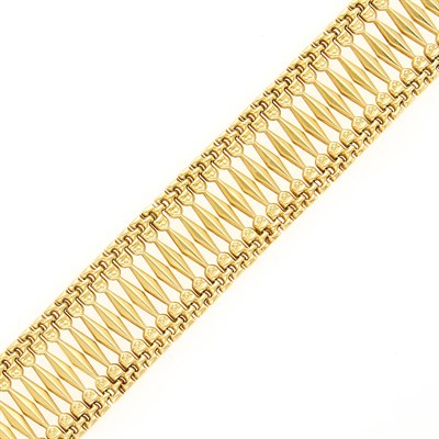 Lot 2057 - Wide Gold Bracelet