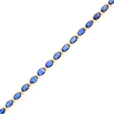 Lot 2272 - Gold, Sapphire and Diamond Bracelet