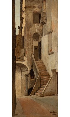 Lot 27 - Elihu Vedder American, 1836-1923 Stairway, San...