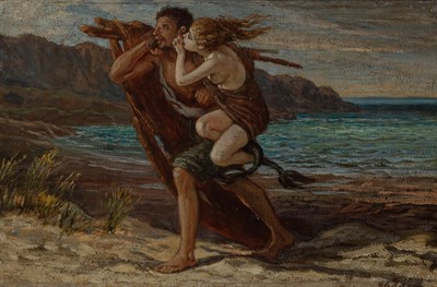 Lot 1077 - Elihu Vedder American, 1836-1923 The Fisherman...
