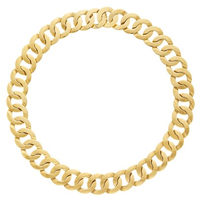 Lot 40 - Gold Curb Link Necklace