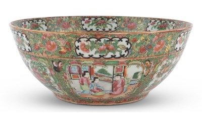 Lot 160 - Chinese Export Rose Medallion Porcelain Punch...