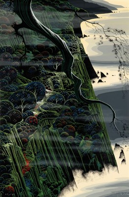 Lot 95 - Eyvind Earle (1916-2000) FROM OUT OF THE SEA...
