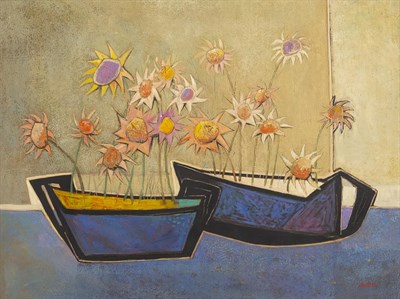 Lot 84 - Angel Botello Puerto Rican, 1913-1986 Flores,...