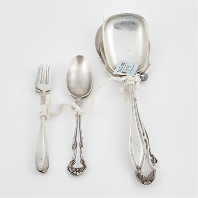 Lot 15 - 9 Pieces of Silverware, 10 ozs.