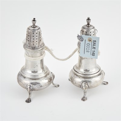 Lot 18 - 2 Silver Salt & Pepper Shakers, 4 ozs.