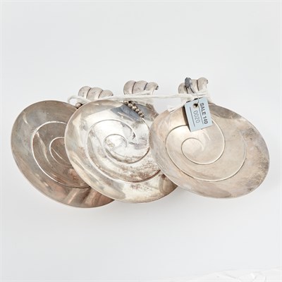 Lot 20 - 3 Silver Candy Dishes, 15 ozs., Tiffany & Co.