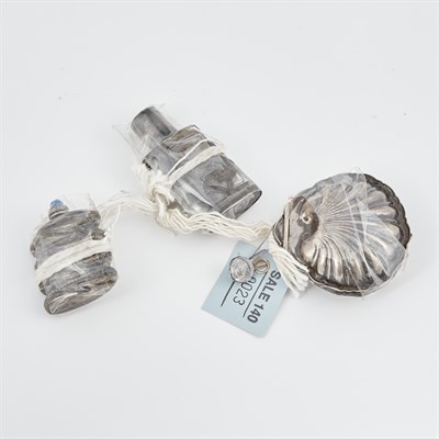 Lot 23 - 3 Pieces of Silver, 1 oz. with glass insert