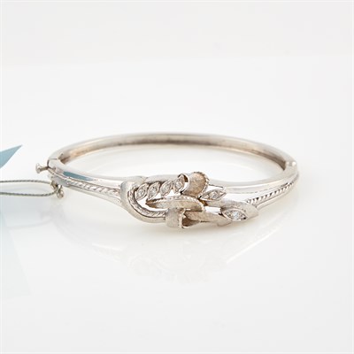 Lot 65 - Diamond Rigid Bracelet, 14K 14 dwt.