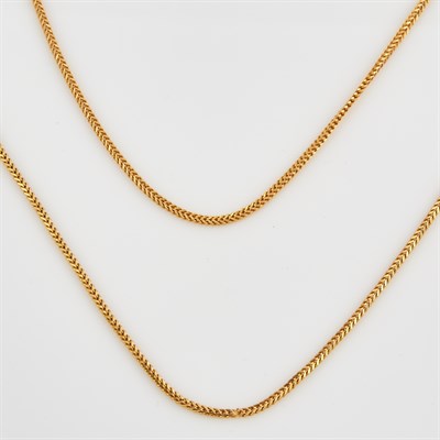 Lot 70 - Two Gold Neck Chains, 22K 46 dwt.