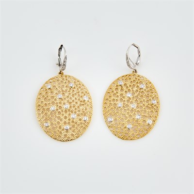 Lot 120 - Two Diamond Earrings, 14K 8 dwt.