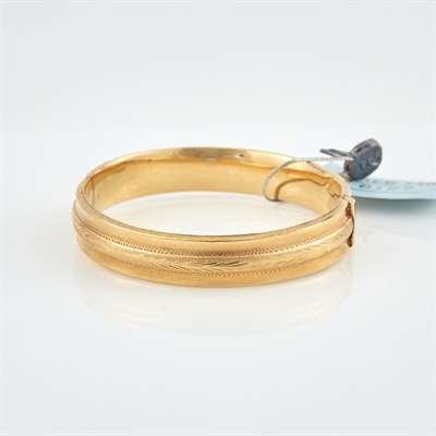 Lot 127 - Gold Rigid Bracelet, 14K 9 dwt.