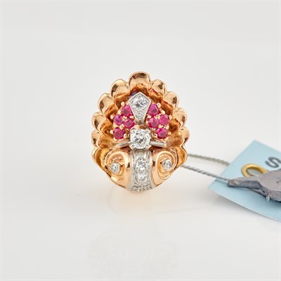 Lot 177 - Diamond and Stone Ring, 11 diamonds about 0.50...