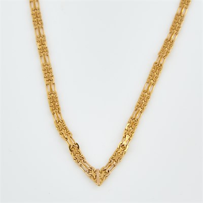 Lot 178 - Gold Necklace, 14K 7 dwt.