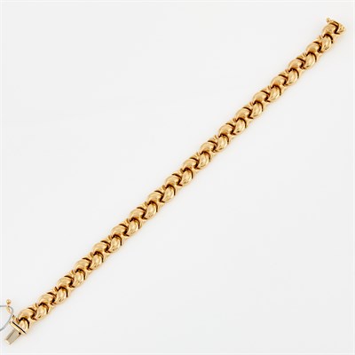 Lot 239 - Gold Flexible Bracelet, 14K 7 dwt.