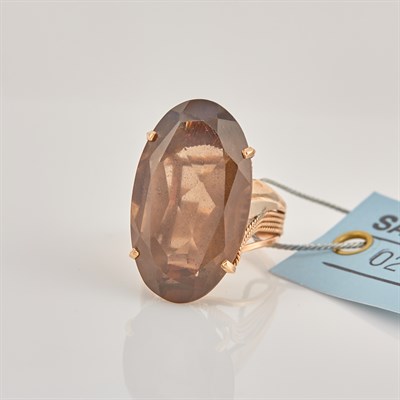 Lot 244 - Gold and Stone Ring, 14K 8 dwt. all