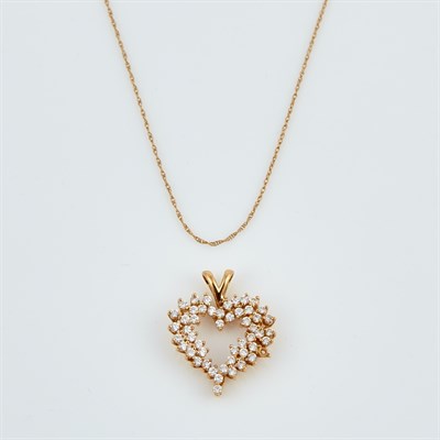 Lot 254 - Gold and Stone Pendant and Neck Chain, 14K 4...