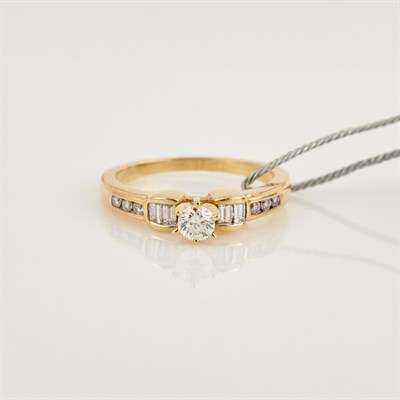 Lot 351 - Diamond Engagement Ring, 11 diamonds about...