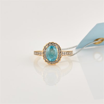 Lot 361 - Diamond and Stone Ring, 14K 2 dwt. all