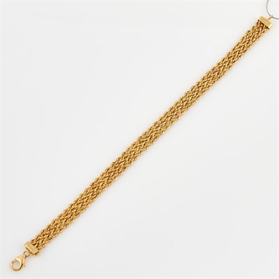 Lot 370 - Gold Flexible Bracelet, 18K 4 dwt.