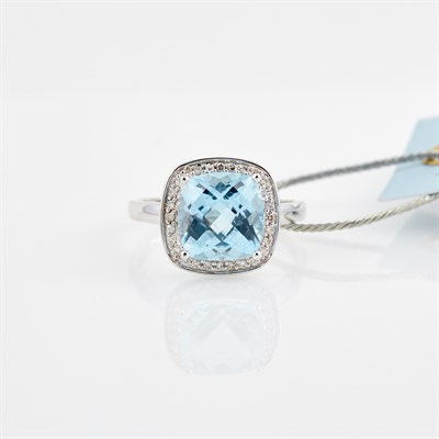 Lot 381 - Diamond and Stone Ring, 14K 2 dwt. all