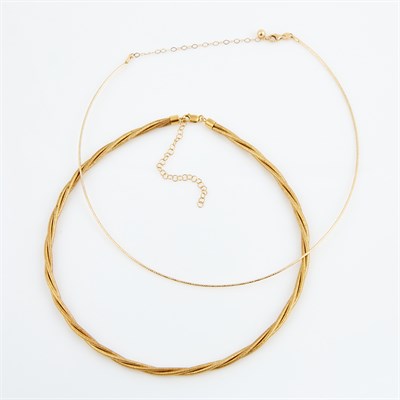Lot 386 - Two Gold Necklaces, 14K 9 dwt.