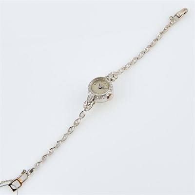 Lot 398 - Ladys Diamond Wrist Watch, 44 diamonds about 0....