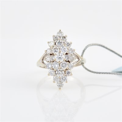 Lot 407 - Diamond Ring, 25 diamonds about 2.00 cts., 14K...