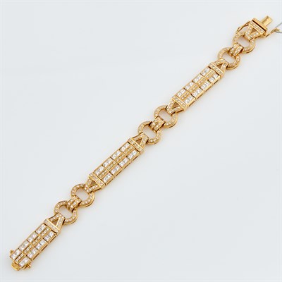Lot 425 - Diamond Flexible Bracelet, 252 diamonds about...