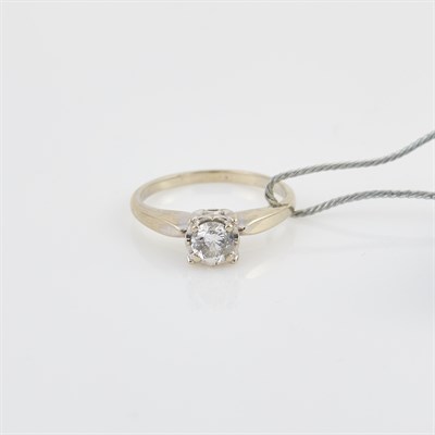 Lot 431 - Diamond Solitaire Ring about 0.45 ct., 14K 4 dwt.