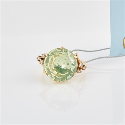 Lot 432 - Diamond and Stone Ring, 14K 5 dwt. all