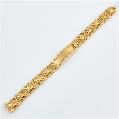 Lot 454 - Gold ID Bracelet, 10K 28 dwt.