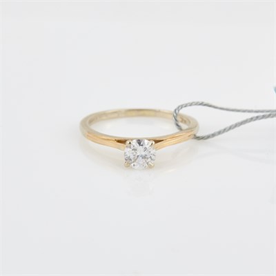 Lot 495 - Diamond Solitaire Ring about 0.50 ct., 14K 1 dwt.