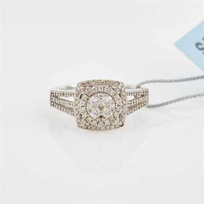Lot 501 - Diamond Ring, 113 diamonds about 0.75 ct., 10K...