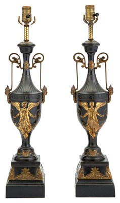 Lot 266 - Pair of Empire Style Gilt and Patinated Metal...