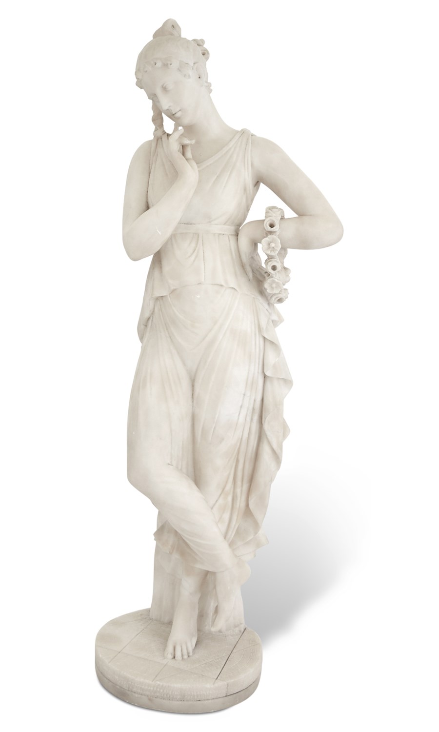Lot 289 - Grand Tour Alabaster Figure of a Muse/Dancer...