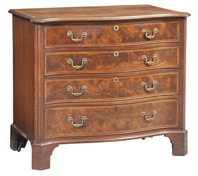 Lot 308 - George III Inlaid Mahogany Chest of Drawers...