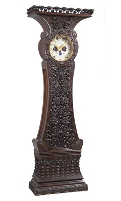 Lot 3 - Art Nouveau Carved Walnut Tall Case Clock The...