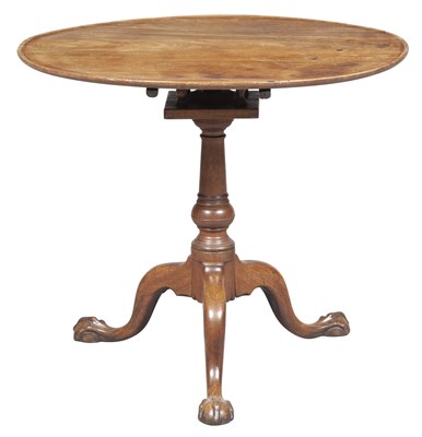Lot 225 - Chippendale Walnut Tilt-top Tea Table