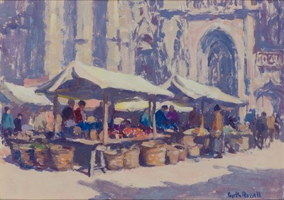 Lot 75 - Gyrth Russell Canadian, 1892-1970 Market Scene...