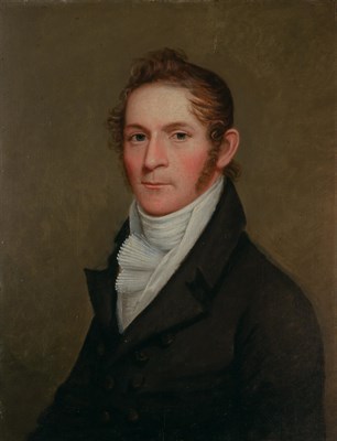 Lot 1020 - American School 19th century Portrait of a...