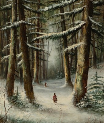 Lot 92 - Wesley Weber American, 1841-1914 Hunters in...